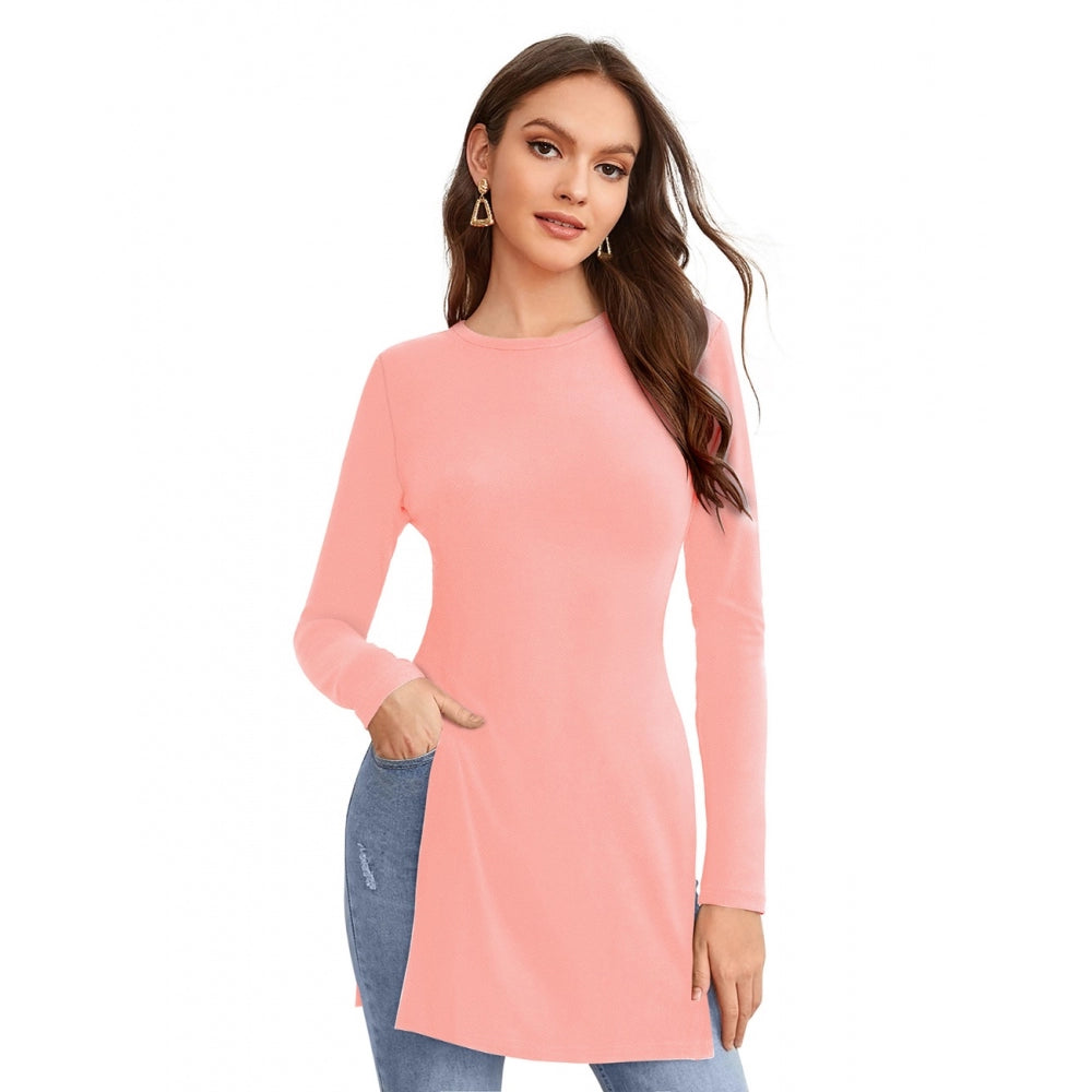 Women's Western Wear Hosiery T-Shirts (Peach)