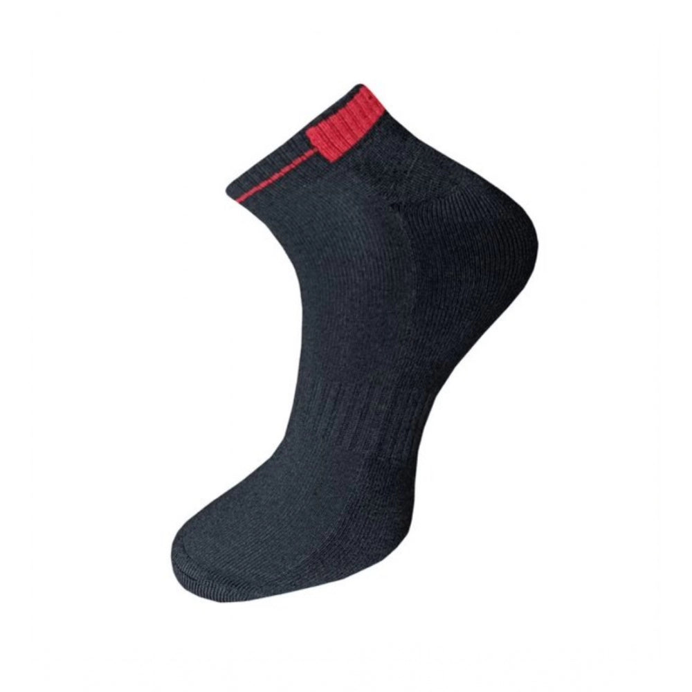 3_Pair Set Unisex Casual Cotton Solid Ankle Length Socks (Multicolor)