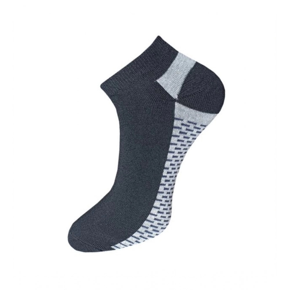 3_Pair Set Unisex Casual Cotton Solid Ankle Length Socks (Multicolor)