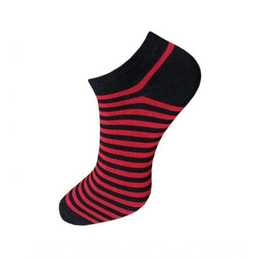 3_Pair Set Unisex Casual Cotton Striped Ankle Length Socks (Multicolor)