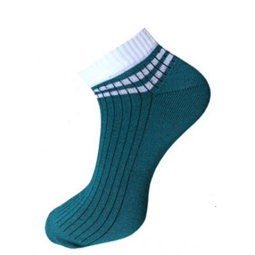 3_Pair Set Unisex Casual Cotton Striped Ankle Length Socks (Multicolor)