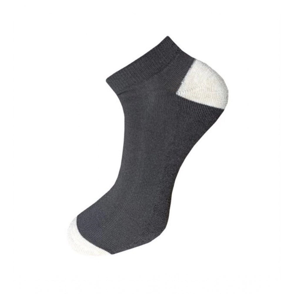 3_Pair Set Unisex Casual Cotton Solid Ankle Length Socks (Multicolor)