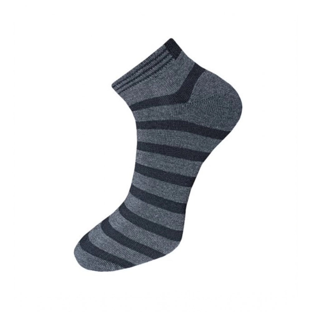3_Pair Set Unisex Casual Cotton Solid Ankle Length Socks (Multicolor)