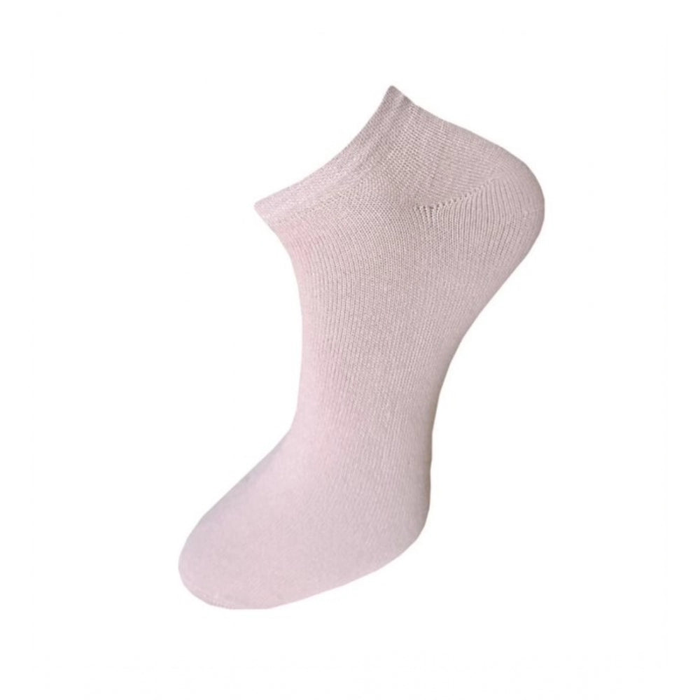3_Pair Set Unisex Casual Cotton Solid Ankle Length Socks (Multicolor)