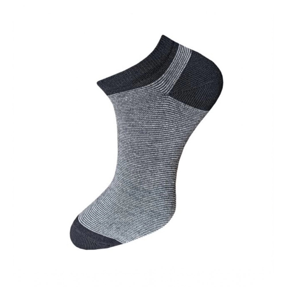 3_Pair Set Unisex Casual Cotton Striped Ankle Length Socks (Multicolor)