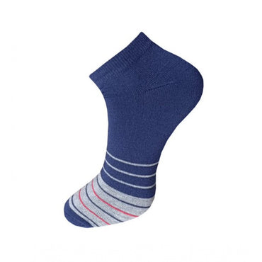 3_Pair Set Unisex Casual Cotton Striped Ankle Length Socks (Multicolor)