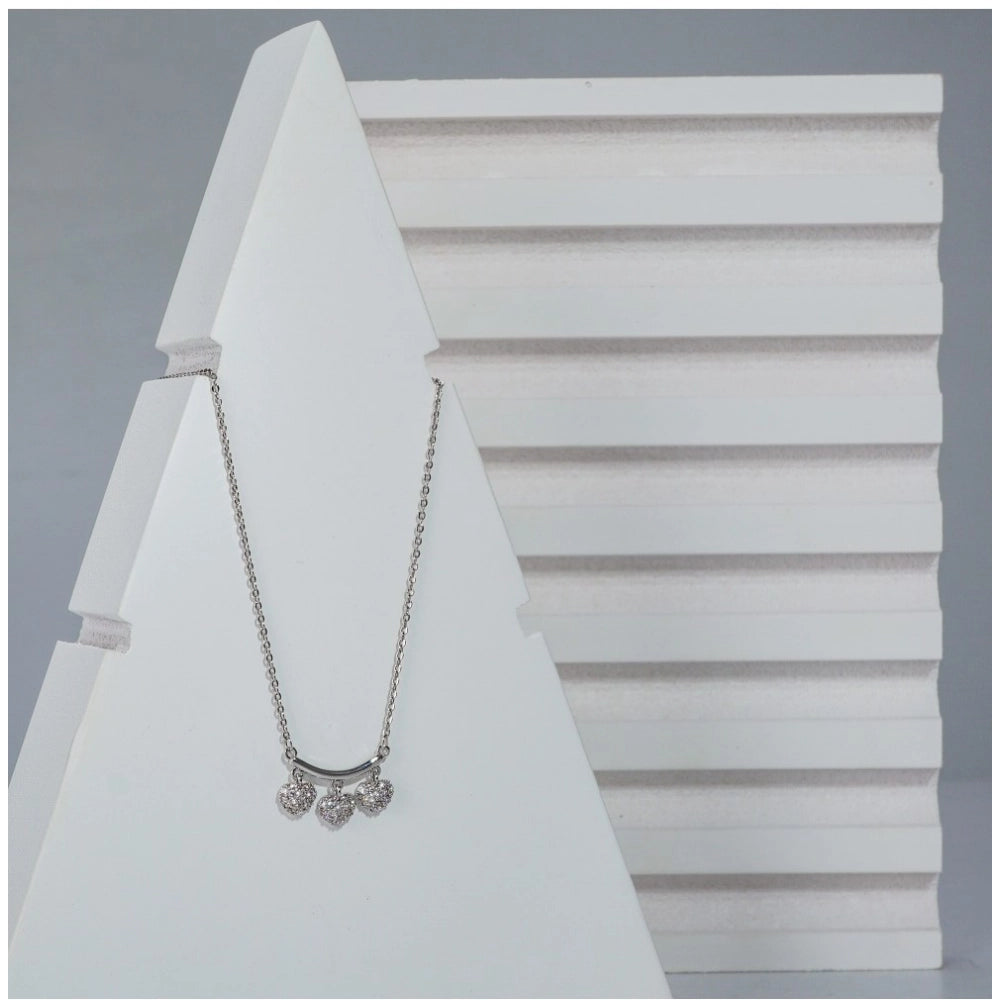 Women's Stainless Steel Imported Stanless Steel Heart Pendent Chain (Silver Plated)