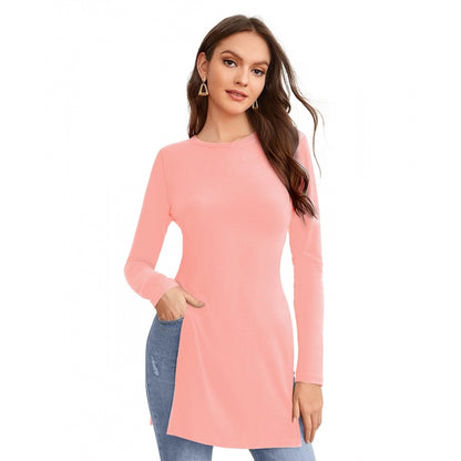 Women's Western Wear Hosiery T-Shirts (Peach)