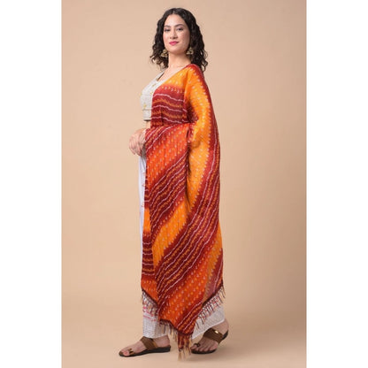 Women's Chanderi Printed Shawl (Multicolor, Length: 2.25 to 2.50 Mtr)