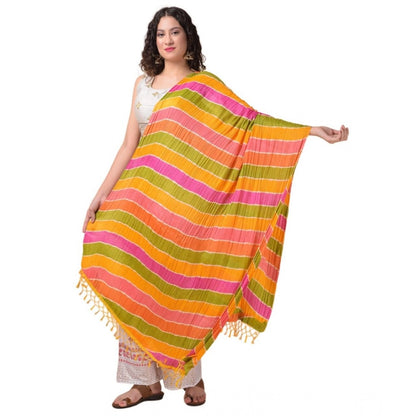 Women's Chanderi Printed Shawl (Multicolor, Length: 2.25 to 2.50 Mtr)