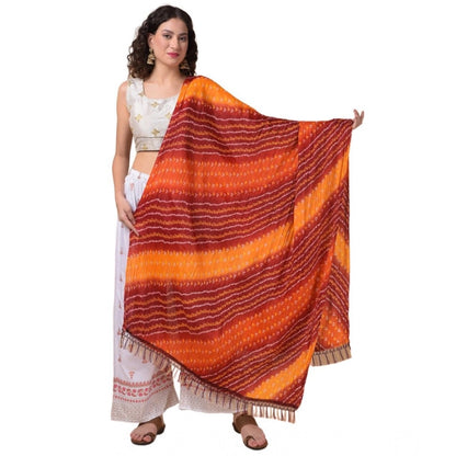 Women's Chanderi Printed Shawl (Multicolor, Length: 2.25 to 2.50 Mtr)