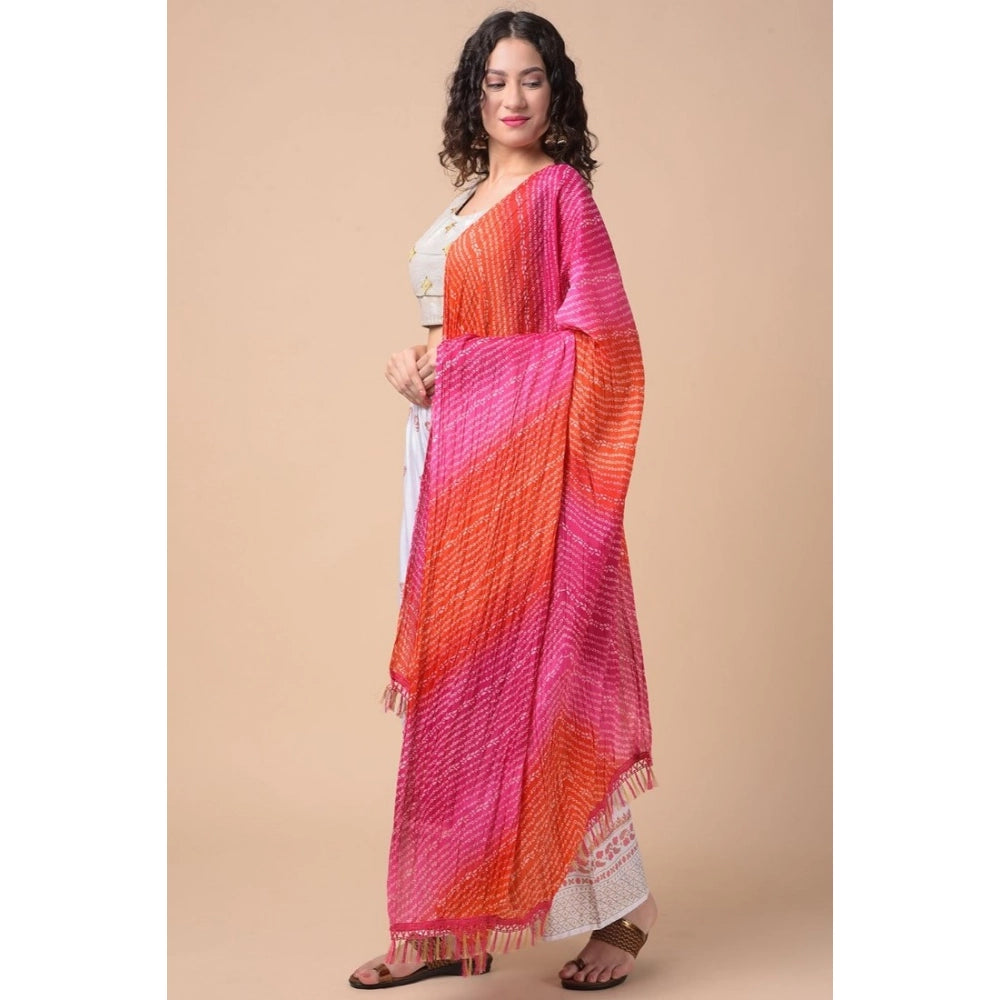 Women's Chanderi Printed Shawl (Multicolor, Length: 2.25 to 2.50 Mtr)