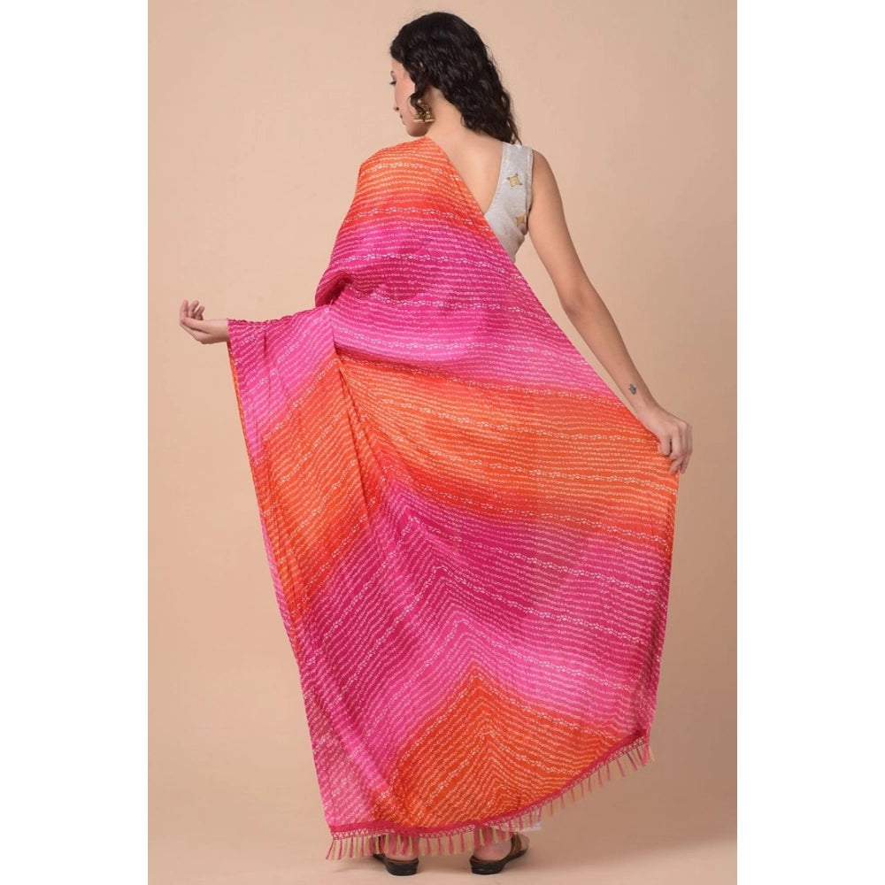 Women's Chanderi Printed Shawl (Multicolor, Length: 2.25 to 2.50 Mtr)