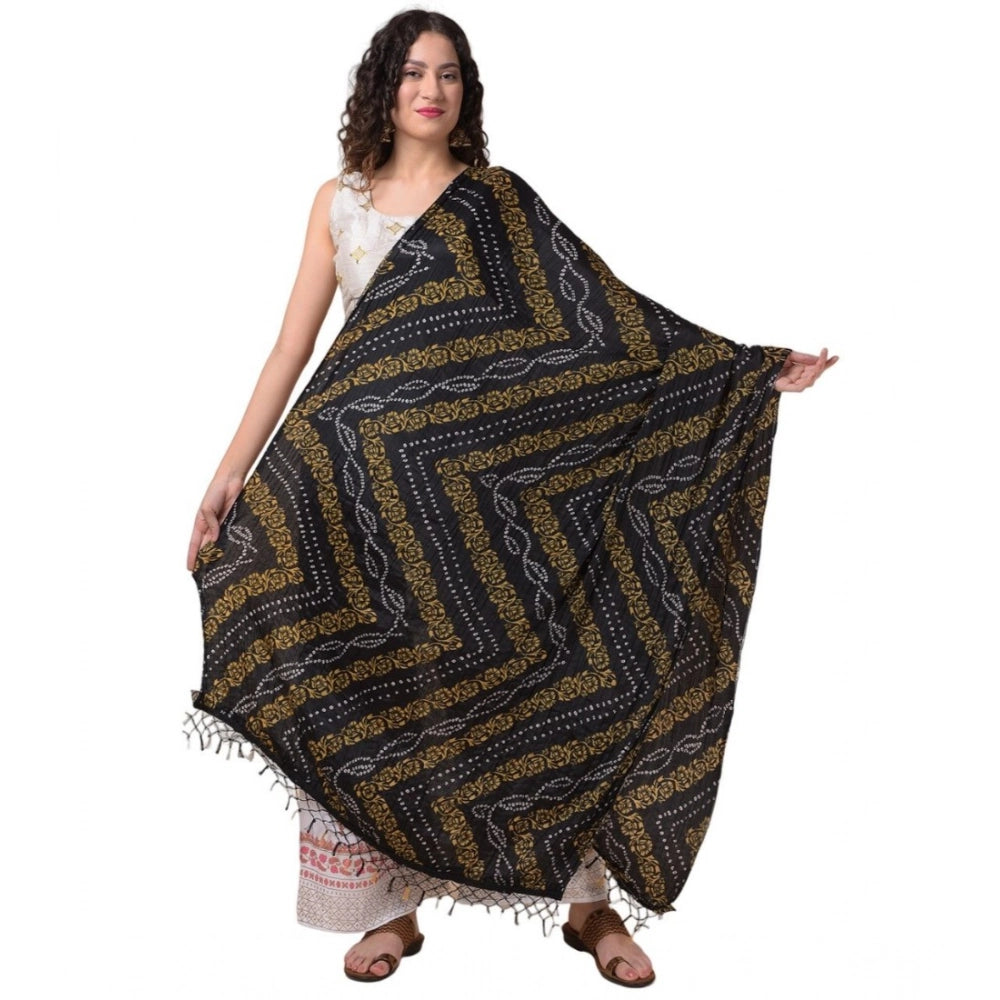 Women's Chanderi Printed Shawl (Multicolor, Length: 2.25 to 2.50 Mtr)