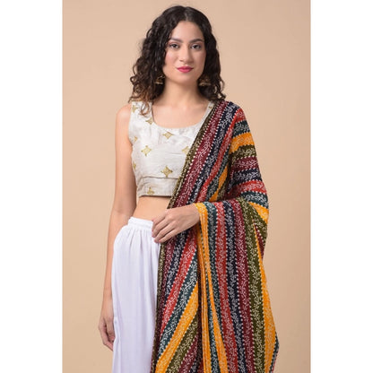 Women's Chanderi Printed Shawl (Multicolor, Length: 2.25 to 2.50 Mtr)