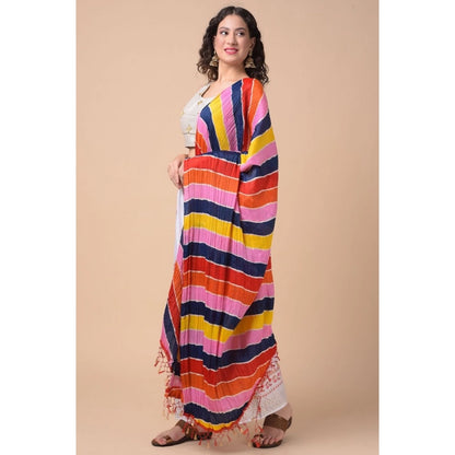Women's Chanderi Printed Shawl (Multicolor, Length: 2.25 to 2.50 Mtr)