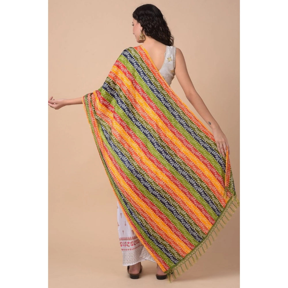 Women's Chanderi Printed Shawl (Multicolor, Length: 2.25 to 2.50 Mtr)