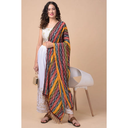 Women's Chanderi Printed Shawl (Multicolor, Length: 2.25 to 2.50 Mtr)