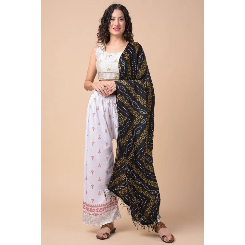 Women's Chanderi Printed Shawl (Multicolor, Length: 2.25 to 2.50 Mtr)