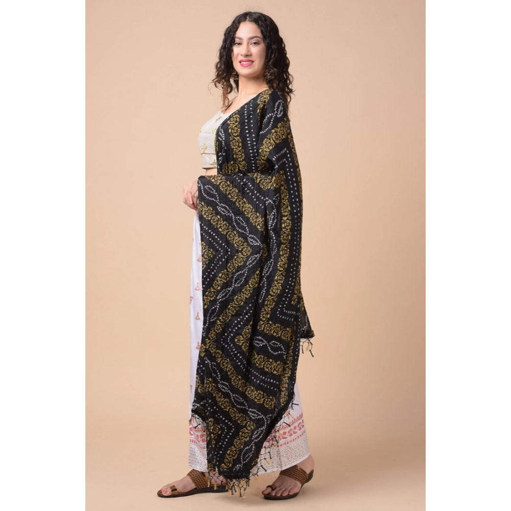 Women's Chanderi Printed Shawl (Multicolor, Length: 2.25 to 2.50 Mtr)