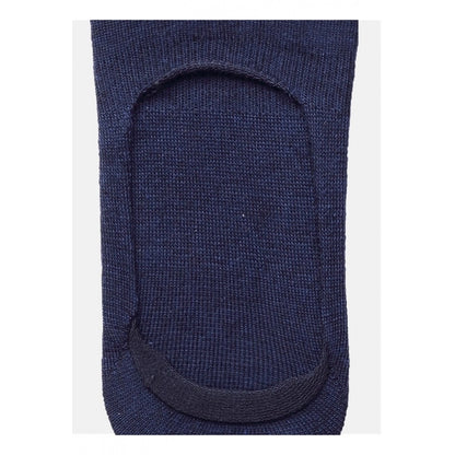 5 Pairs Unisex Casual Cotton Blended Solid No-show Socks (Navy)
