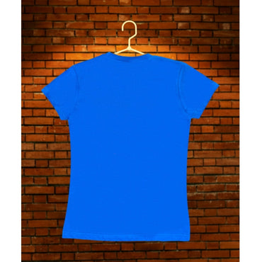 Girl's Casual Short Sleeve Pom Pom Balls Cotton T-Shirt (Royal Blue)