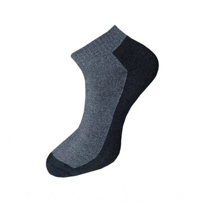 3_Pair Set Unisex Casual Cotton Solid Ankle Length Socks (Multicolor)