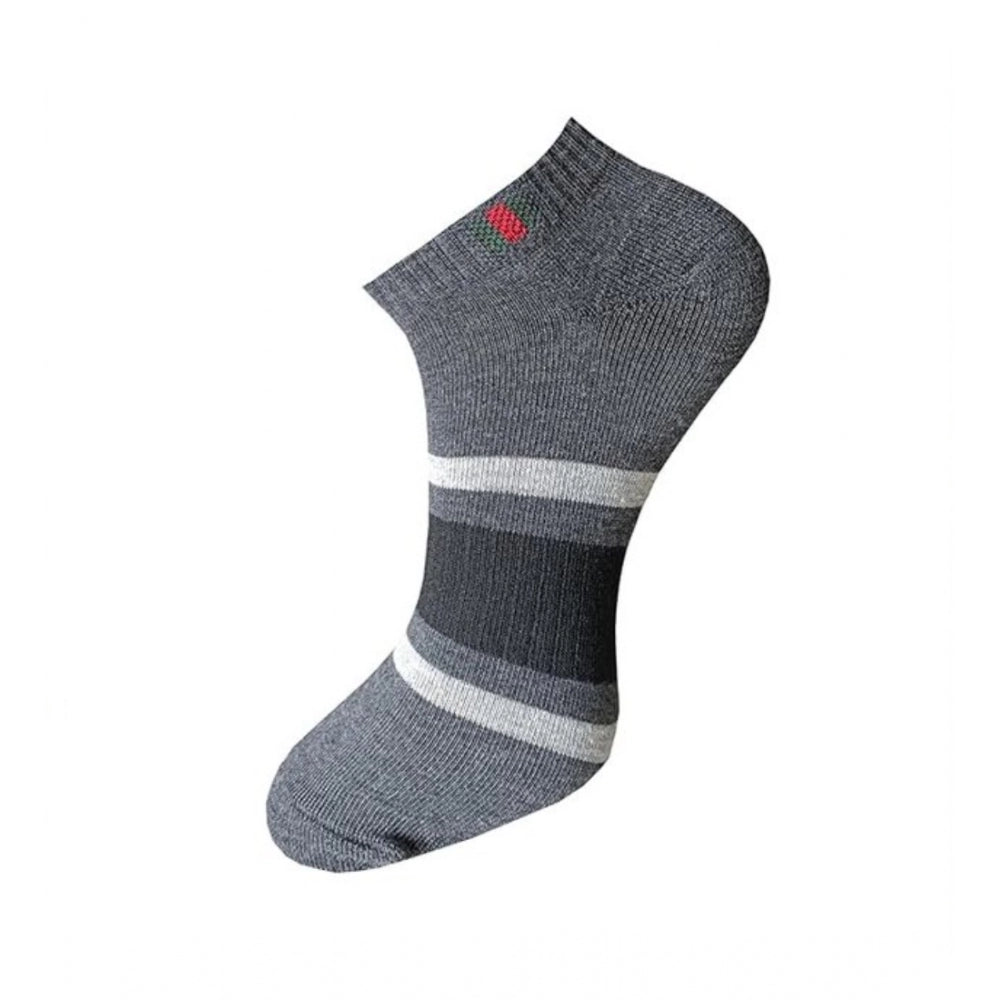 3_Pair Set Unisex Casual Cotton Printed Ankle Length Socks (Multicolor)
