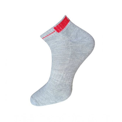3_Pair Set Unisex Casual Cotton Solid Ankle Length Socks (Multicolor)