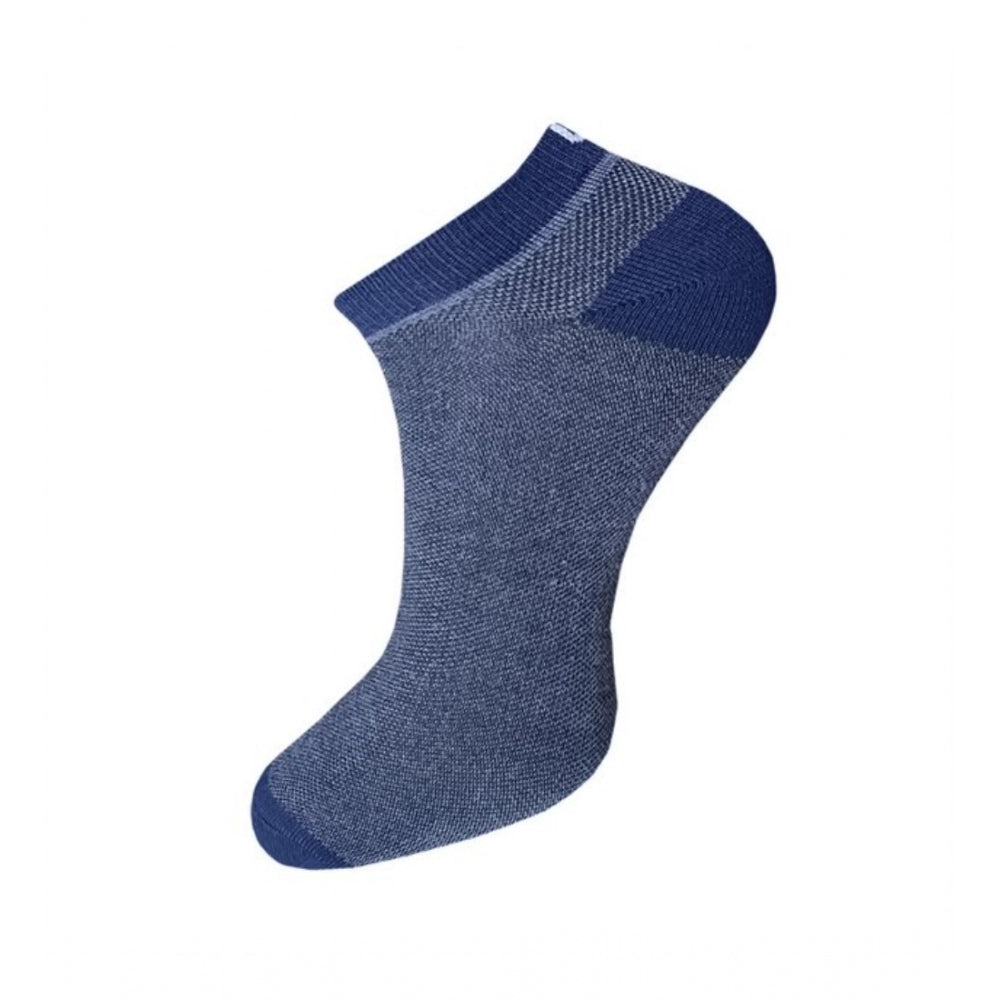 3_Pair Set Unisex Casual Cotton Solid Ankle Length Socks (Multicolor)