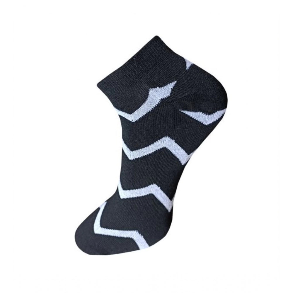 3_Pair Set Unisex Casual Cotton Printed Ankle Length Socks (Multicolor)