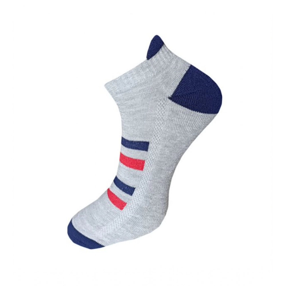 3_Pair Set Unisex Casual Cotton Printed Ankle Length Socks (Multicolor)