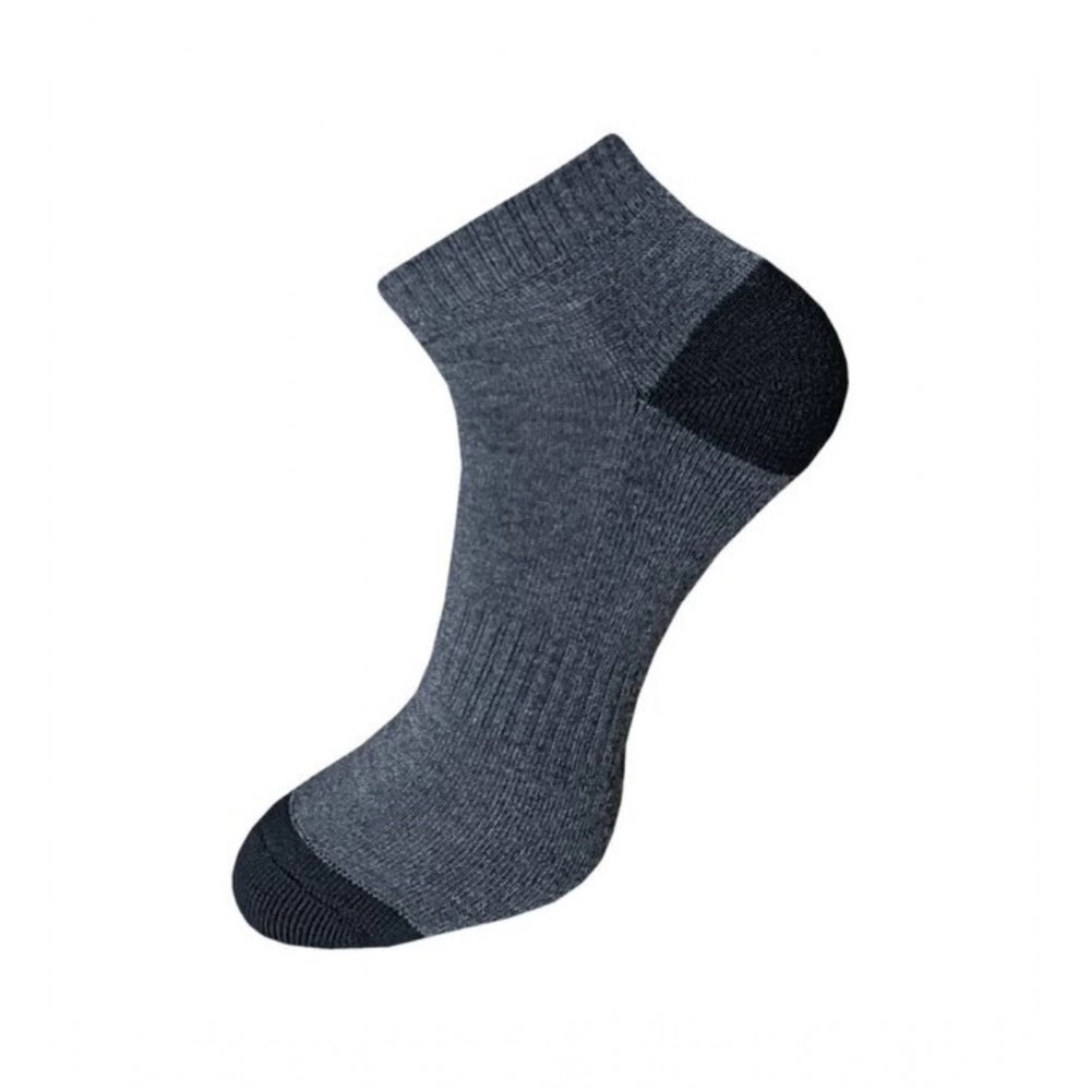 3_Pair Set Unisex Casual Cotton Solid Ankle Length Socks (Multicolor)