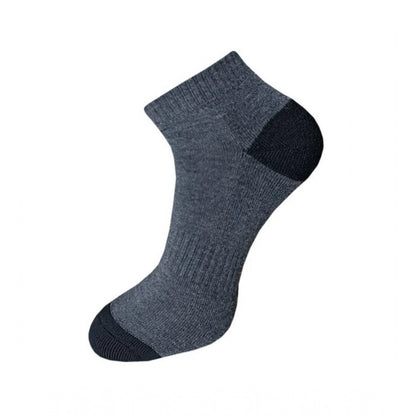3_Pair Set Unisex Casual Cotton Solid Ankle Length Socks (Multicolor)