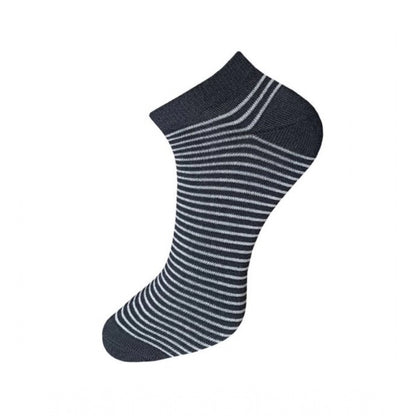3_Pair Set Unisex Casual Cotton Striped Ankle Length Socks (Multicolor)