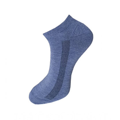 3_Pair Set Unisex Casual Cotton Solid Ankle Length Socks (Multicolor)