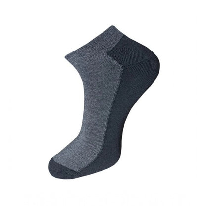 3_Pair Set Unisex Casual Cotton Solid Ankle Length Socks (Multicolor)