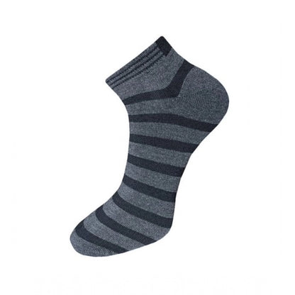3_Pair Set Unisex Casual Cotton Solid Ankle Length Socks (Multicolor)