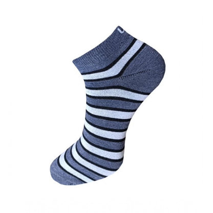3_Pair Set Unisex Casual Cotton Striped Ankle Length Socks (Multicolor)