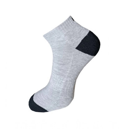 3_Pair Set Unisex Casual Cotton Solid Ankle Length Socks (Multicolor)