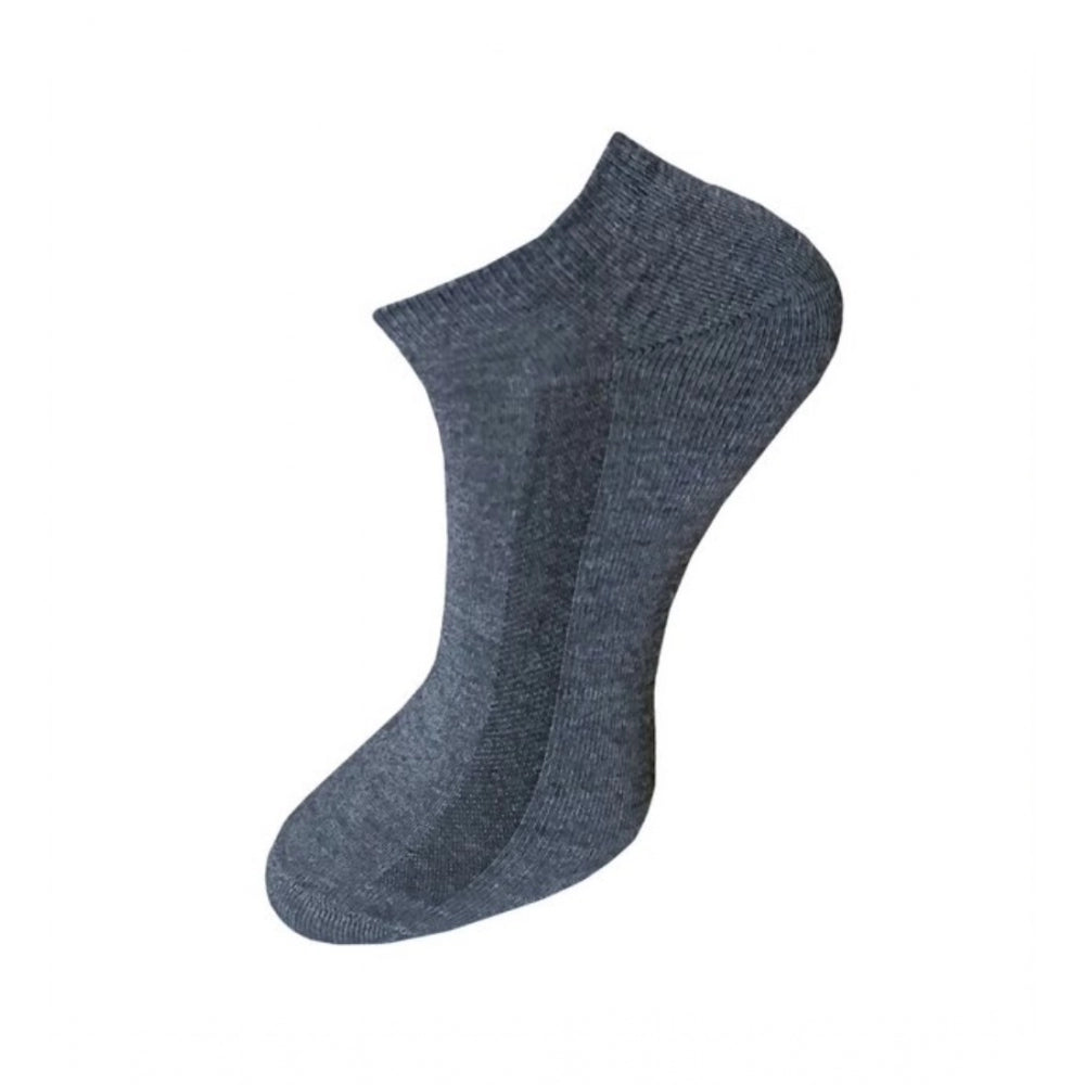 3_Pair Set Unisex Casual Cotton Solid Ankle Length Socks (Multicolor)