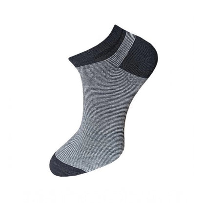 3_Pair Set Unisex Casual Cotton Striped Ankle Length Socks (Multicolor)