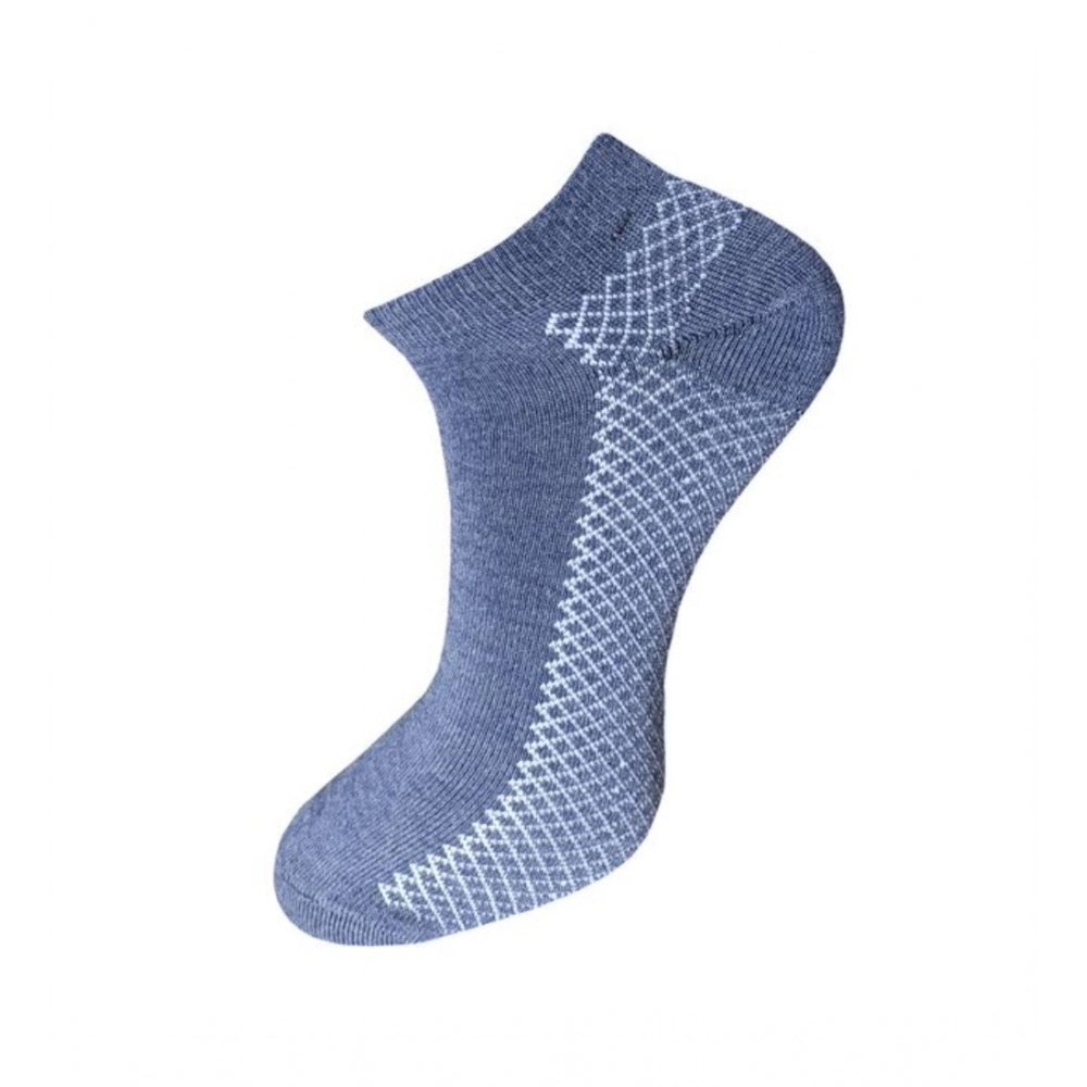 3_Pair Set Unisex Casual Cotton Printed Ankle Length Socks (Multicolor)