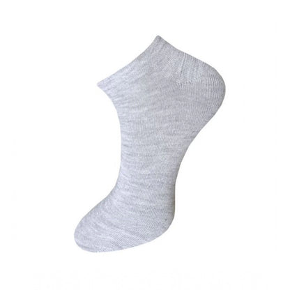 3_Pair Set Unisex Casual Cotton Solid Ankle Length Socks (Multicolor)