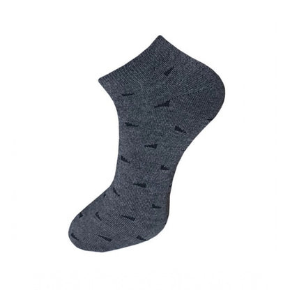 3_Pair Set Unisex Casual Cotton Printed Ankle Length Socks (Multicolor)