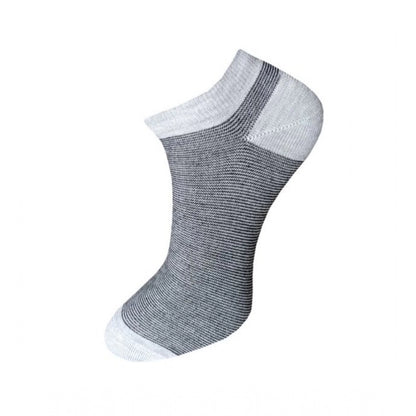 3_Pair Set Unisex Casual Cotton Striped Ankle Length Socks (Multicolor)
