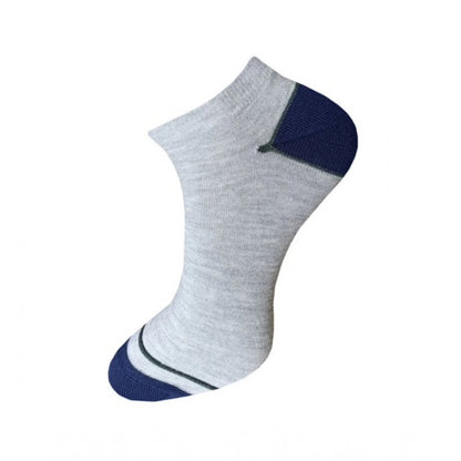 3_Pair Set Unisex Casual Cotton Solid Ankle Length Socks (Multicolor)