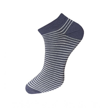 3_Pair Set Unisex Casual Cotton Striped Ankle Length Socks (Multicolor)