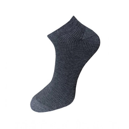 3_Pair Set Unisex Casual Cotton Solid Ankle Length Socks (Multicolor)