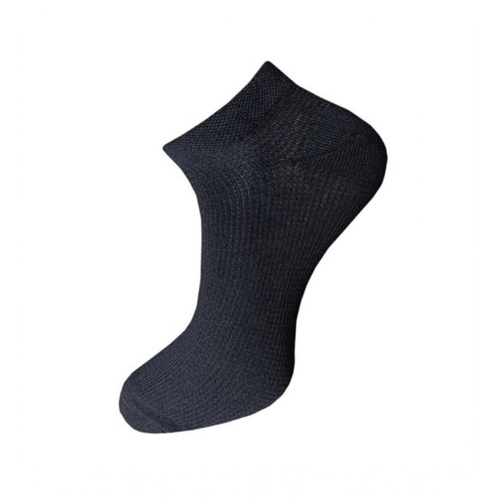 3_Pair Set Unisex Casual Cotton Solid Ankle Length Socks (Multicolor)